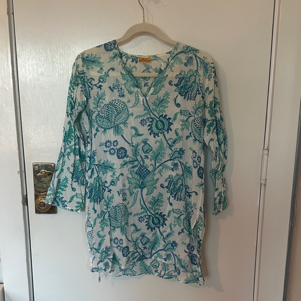 Roberta Roller Rabbit Teal and Aqua Tunic